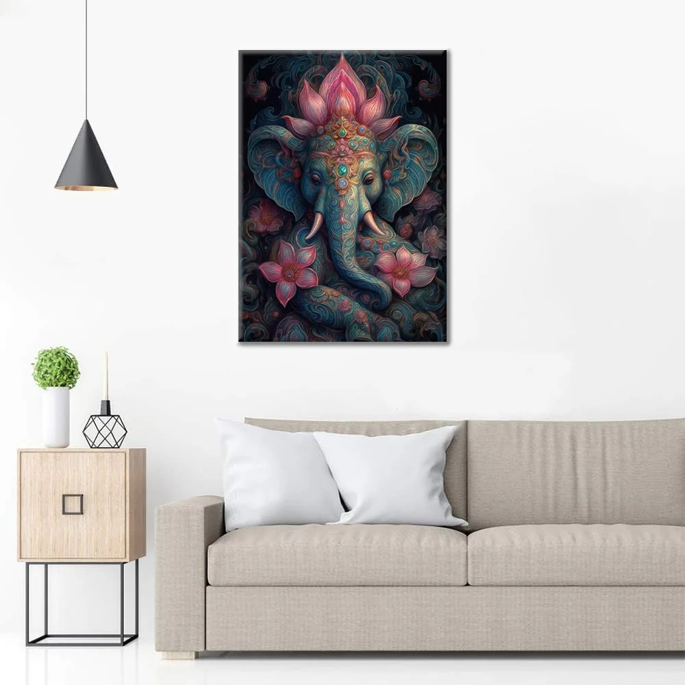 An elephant in Indian - Paint by Numbers - Image 3