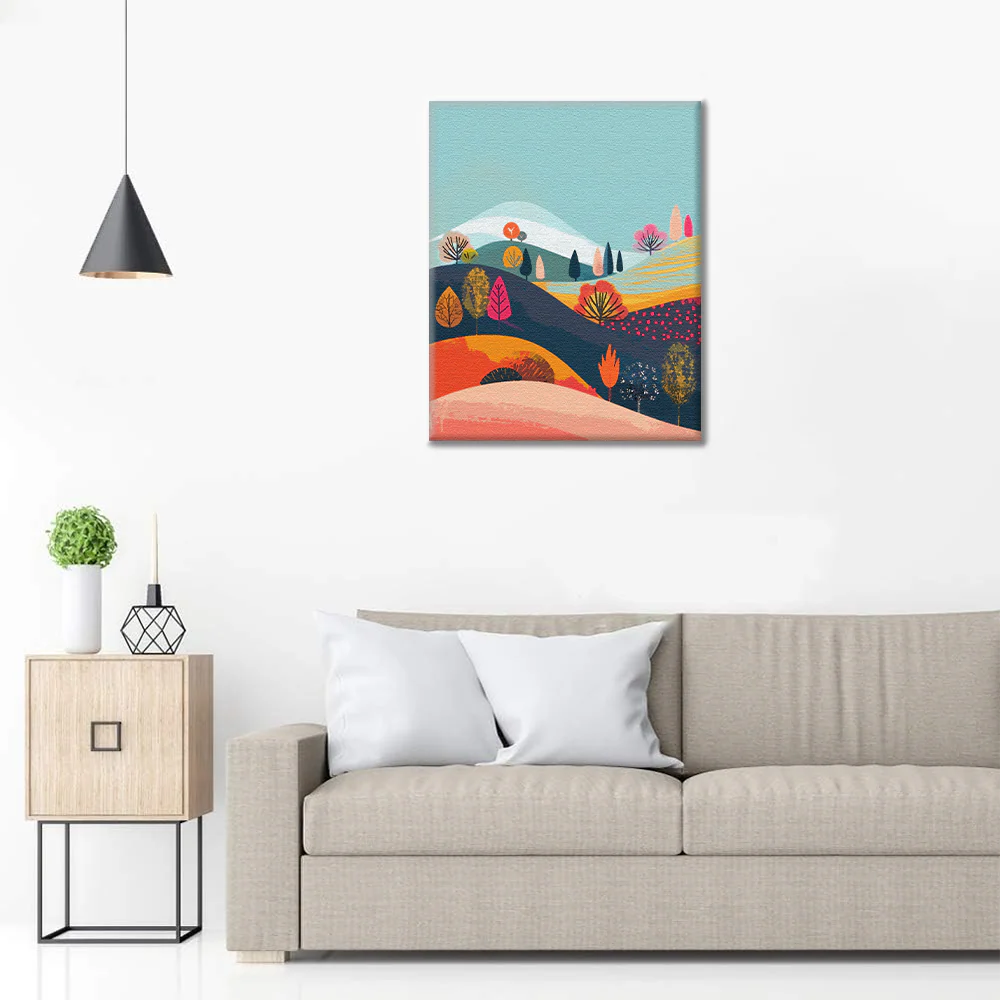 Autumn's Harmonious Embrace - Paint by Numbers - Image 3