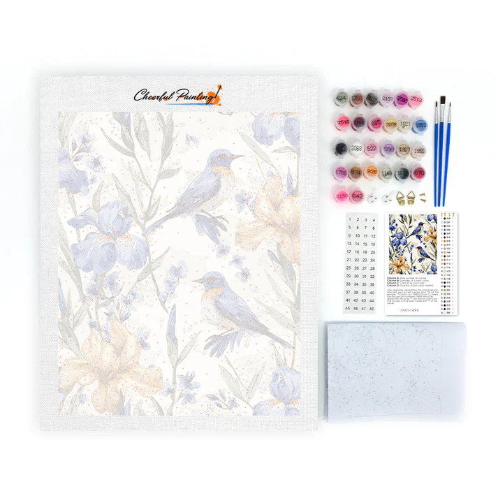 Bluebird and Iris - Paint by Numbers - Image 4