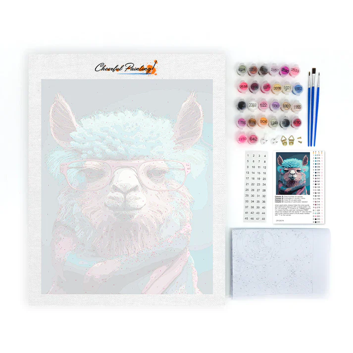 Cute Llama Art - Paint by Numbers - Image 4