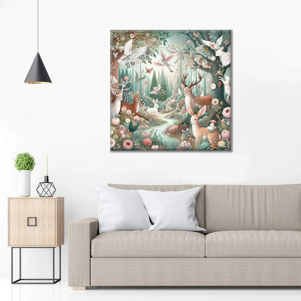 Different magical forest christmas - Paint by Numbers - Image 3