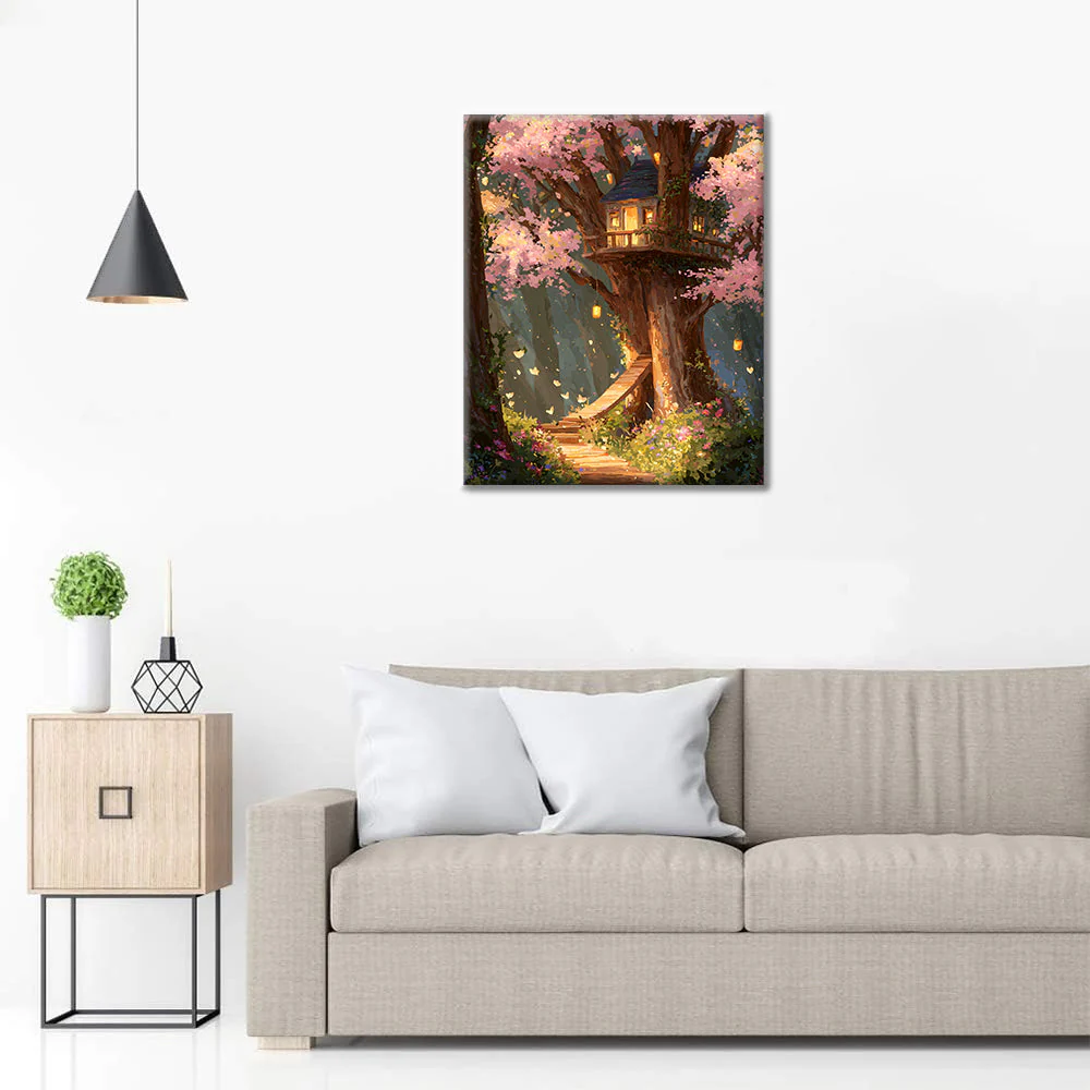 Enchanted Treehouse - Paint by Numbers - Image 3