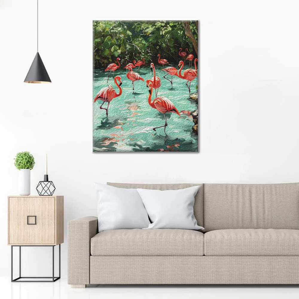 Flamingos - Paint by Numbers - Image 3