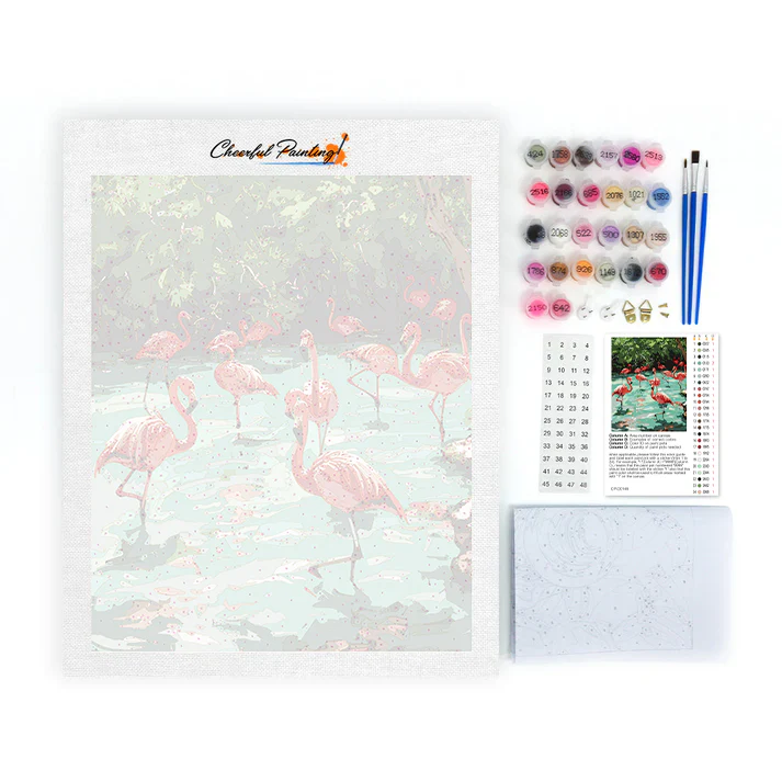 Flamingos - Paint by Numbers - Image 4