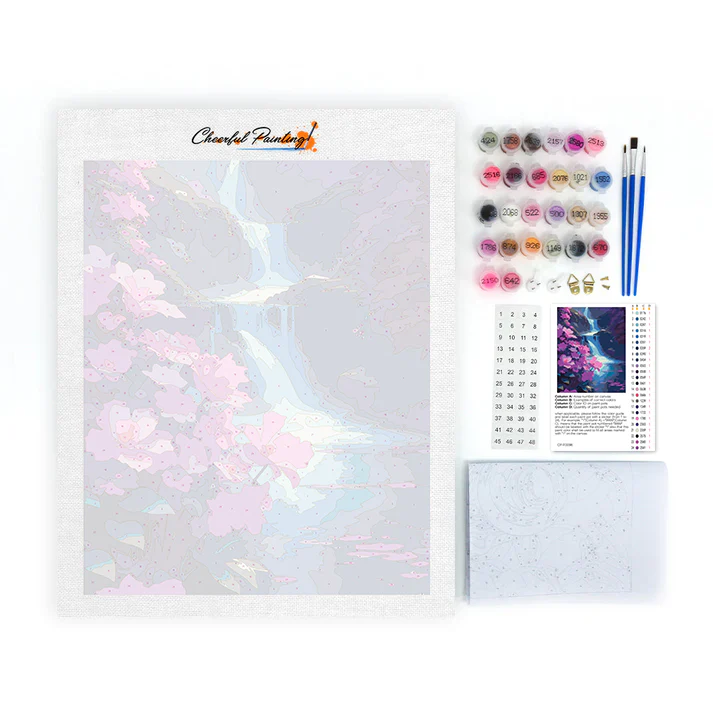 Flower falls - Paint by Numbers - Image 4
