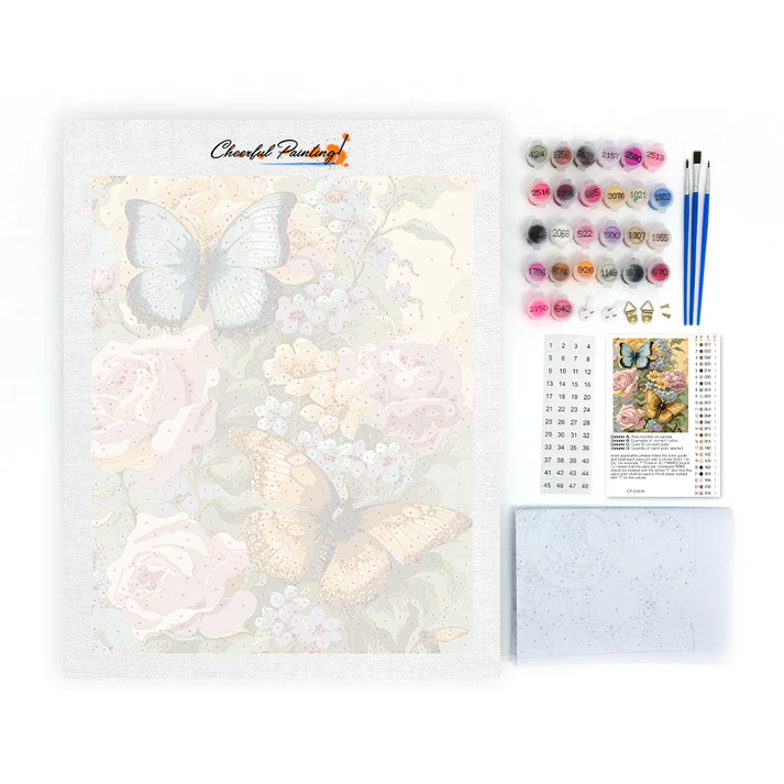 Flowers Butterflies - Paint by Numbers - Image 4
