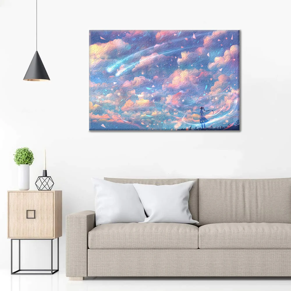 Girl Under The Sky - Paint by Numbers - Image 3