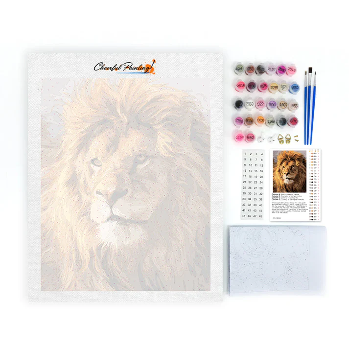 Huge African Lions - Paint by Numbers - Image 4