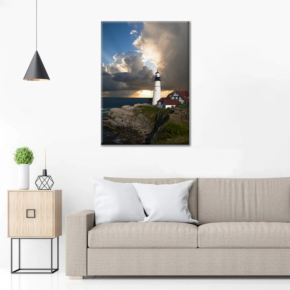 Lone Lighthouse - Paint by Numbers - Image 3