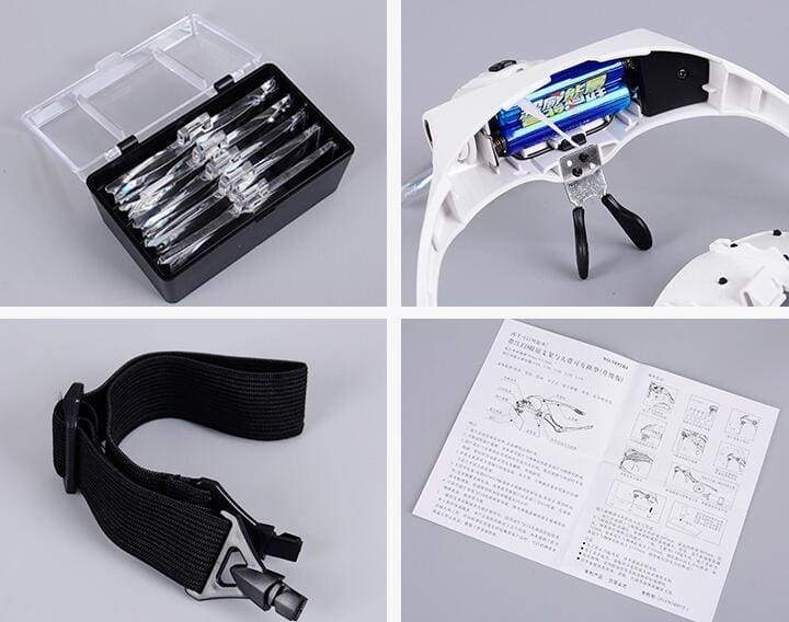 Magnifying Glasses LED Lighted Headband Magnifier Lamp - Image 6