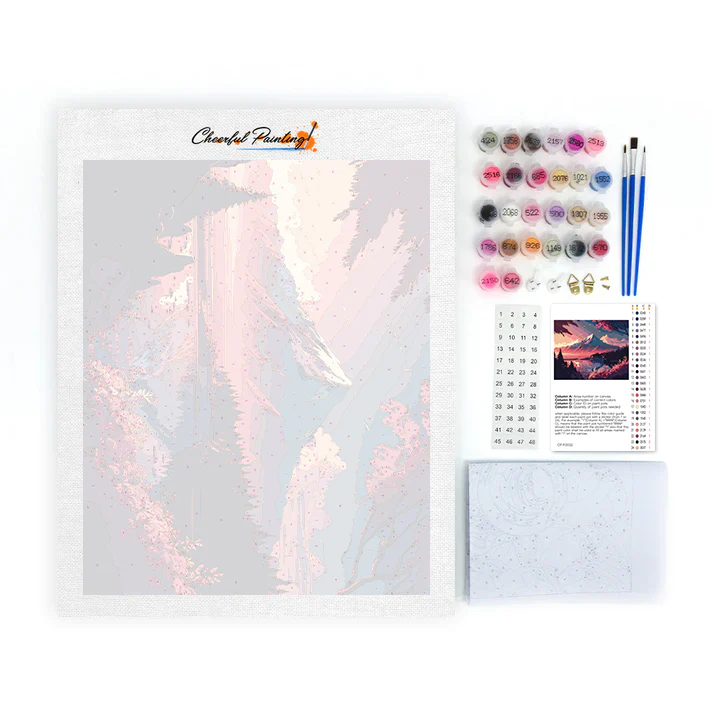 Mountain Range at Sunset - Paint by Numbers - Image 4