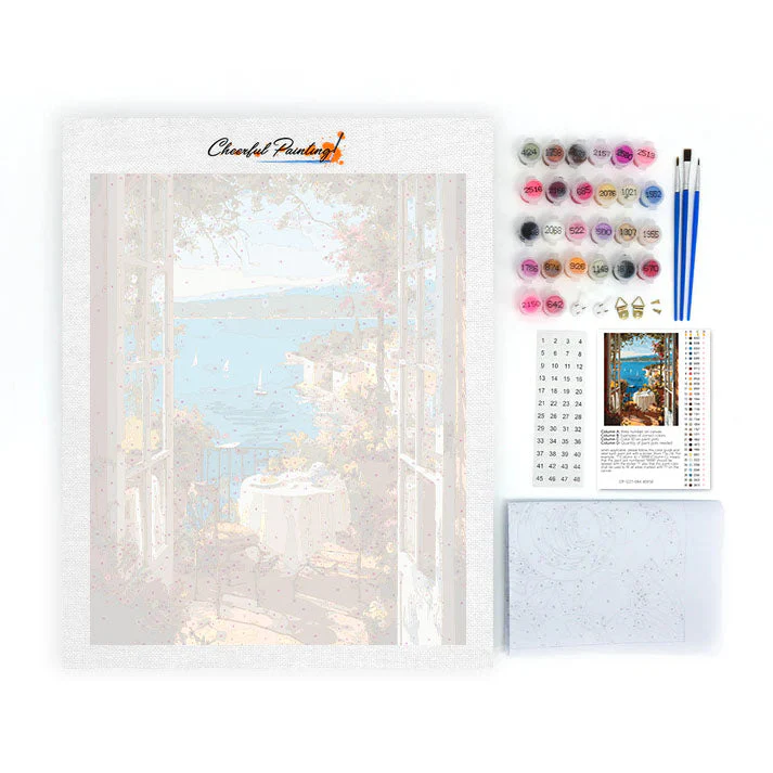 The sea view from the window. - Paint by Numbers - Image 4