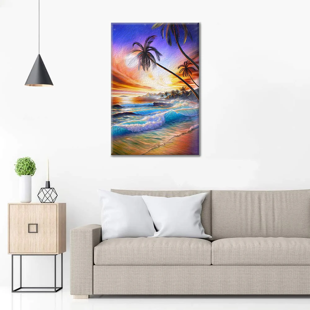 Tropical Beach - Paint by Numbers - Image 3